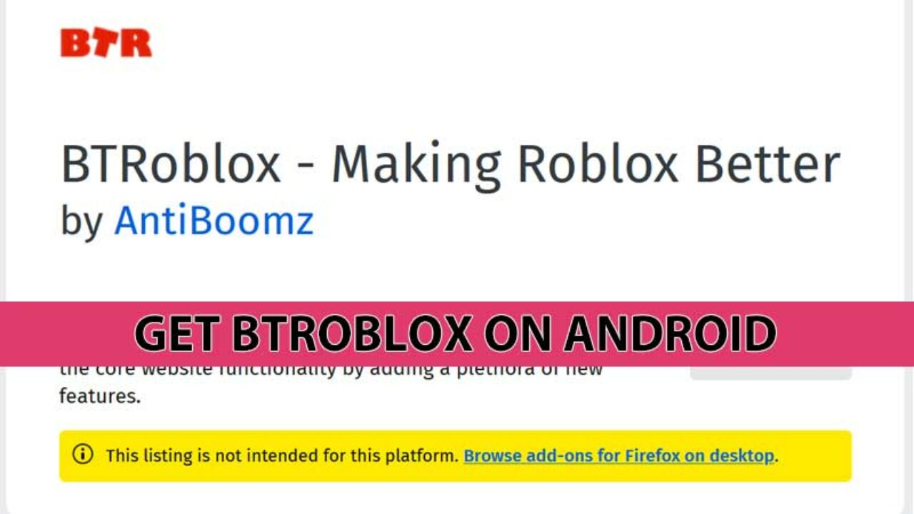 How to Install BTRoblox on Android Mobile - Direct APK Download